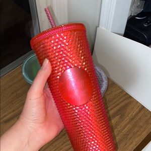 Starbucks pink studded cup